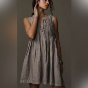 Anthropologie Sleeveless Taupe Tank Tunic or Mini Dress